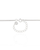 Gargantilha Dupla Árvore da Vida e Ponto de Luz Topázio Ródio Branco