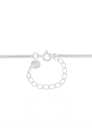 Gargantilha Dupla Árvore da Vida e Ponto de Luz Esmeralda Ródio Branco