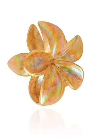 Presilha Flor Bege Perolada