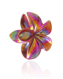 Presilha Flor Marrom Perolado