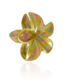 Presilha Flor Verde Perolada