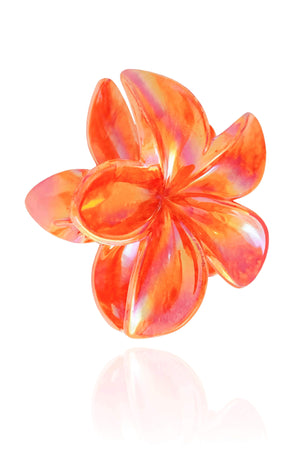Presilha Flor Laranja Perolada