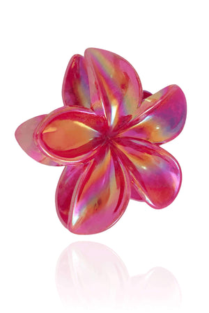 Presilha Flor Rosa Perolada