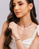 Brinco Entrelaçados Liso 2.6 cm Banhado a Ouro 18K