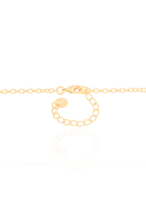 Gargantilha Gotas Coloridas Banhado a Ouro 18K - 45 cm