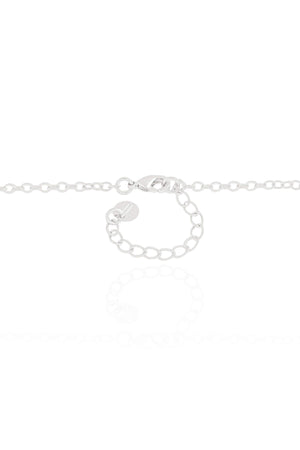 Gargantilha Gotas Coloridas Ródio Branco - 45 cm