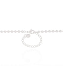 Gargantilha Bolinhas Lisas 3 mm Ródio Branco - 40+5 cm