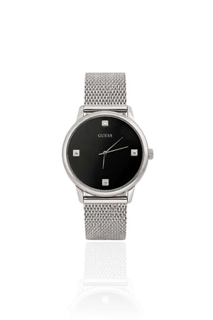 Relógio Guess Wafer In Silver Mesh With Black