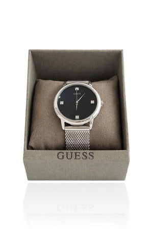 Relógio Guess Wafer In Silver Mesh With Black