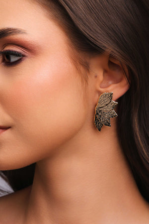 Brinco Argola Detalhada Banhado a Ouro 18k