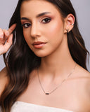 Brinco Ear Hook em X Ródio Branco