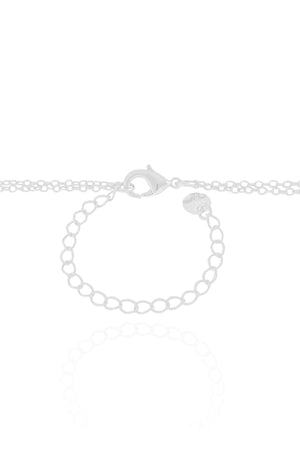 Gargantilha Dois Palitos V Ponto de Luz Ródio Branco - 40 cm