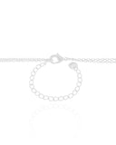Gargantilha Dupla Palitos V Ponto de Luz Ródio Branco - 40 cm