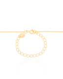Gargantilha Pingente Retângulo Liso Banhado a Ouro 18K - 45 cm
