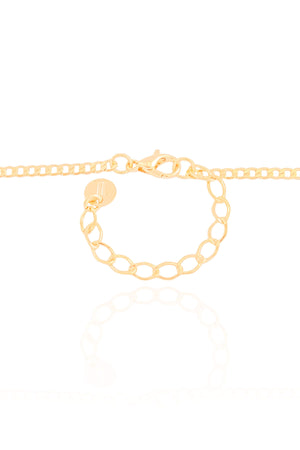 Gargantilha Grumet com Folhas Banhado a Ouro 18K - 60 cm