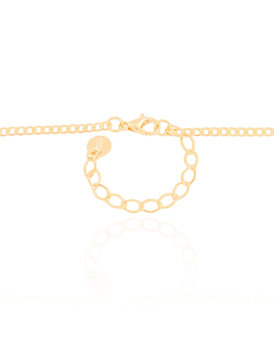 Colar Grumet com Folhas Banhado a Ouro 18K - 60 cm
