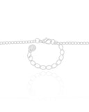 Gargantilha Grumet com Folhas Ródio Branco - 60 cm