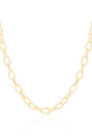 Choker Elos Ovais Banhado a Ouro 18K