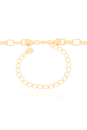 Choker Elos Ovais Banhado a Ouro 18K