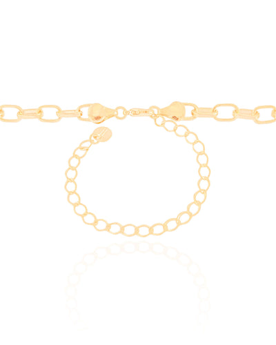 Choker Elos Ovais Banhado a Ouro 18K - 30 cm