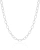 Choker Elos Ovais Ródio Branco