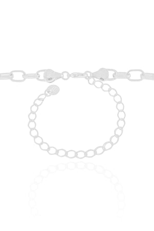 Choker Elos Ovais Ródio Branco