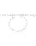 Choker Elos Ovais Ródio Branco