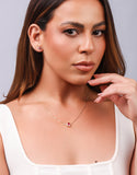Conjunto Rubi Cravejado Banhado a Ouro 18K