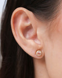 Conjunto Safira Rosa Cravejado Banhado a Ouro 18K