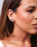 Brinco Flor Colorida Banhado a Ouro 18K