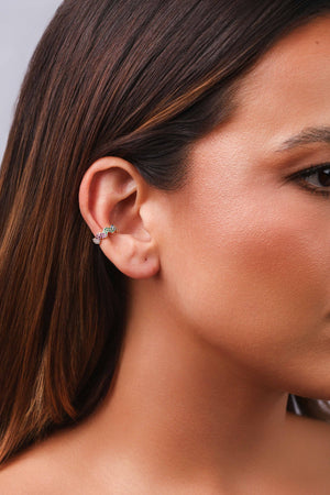 Piercing Torcido Colorido Banhado a Ouro 18K