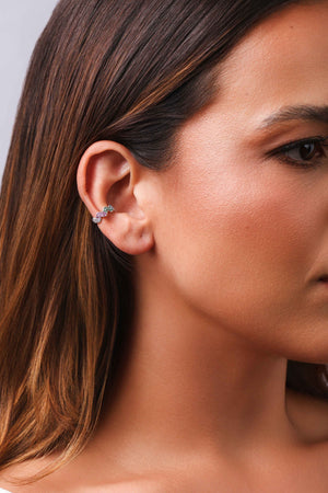 Piercing Torcido Colorido Ródio Branco