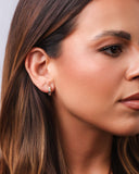 Brinco Argola Cravejada Colorido Banhado a Ouro 18K