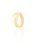 Anel Ajustável Reto Liso Tamanho G Banhado a Ouro 18K