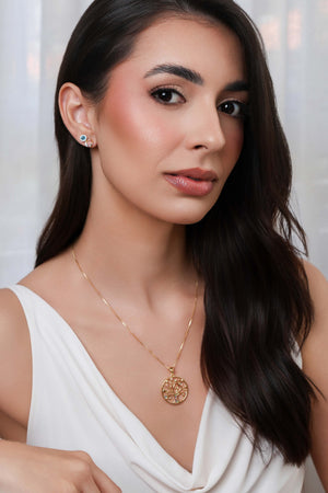 Circulo Colorido 8 mm Banhado a Ouro 18K