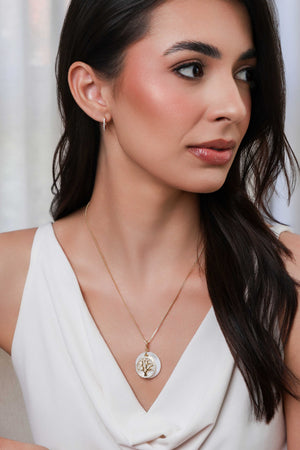 Brinco Argola Click Cravejada Cristal Banhado a Ouro 18K