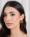 Brinco Argola Tubo Torcida ABS Banhado a Ouro 18K