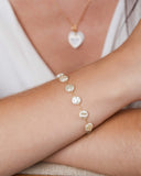 Pulseira Pérolas Achatadas Barrocas Banhado a Ouro 18K