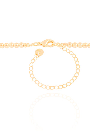 Choker Bolinhas Pingente Redondo Banhado a Ouro 18K