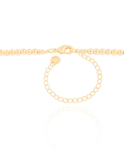Choker Bolinhas Pingente Redondo Banhado a Ouro 18K