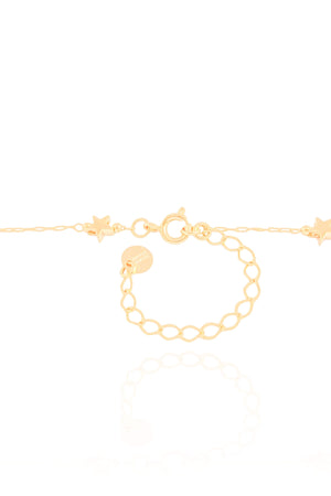 Choker Elos Mini Estrelas Banhado a Ouro 18K