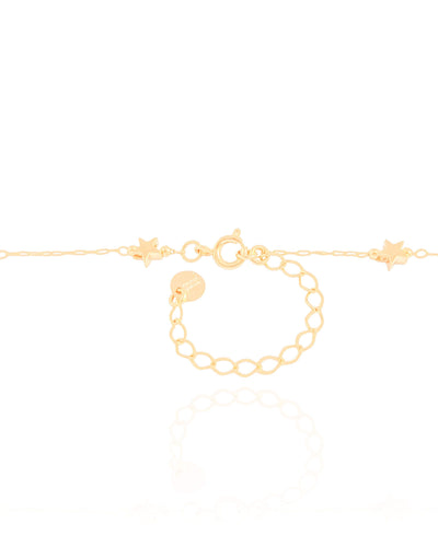 Choker Elos Mini Estrelas Banhado a Ouro 18K
