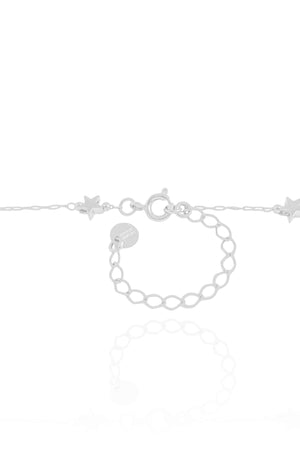Choker Elos Mini Estrelas Ródio Branco