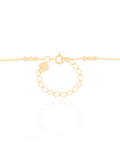 Colar Grumet Retângulos Cristal Banhado a Ouro 18K - 45 cm