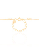 Gargantilha Grumet Retangulos Cristal Banhado a Ouro 18K - 45 cm