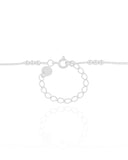 Gargantilha Grumet Retangulos Cristal Ródio Branco - 45 cm