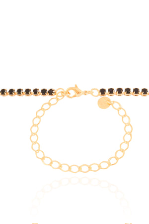 Choker Riviera Preto Banhado a Ouro 18K