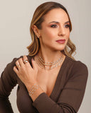 Piercing Fake Três Zircônia Banhado a Ouro 18K