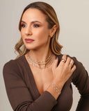 Pulseira Zircônia Oval Banhado a Ouro 18K