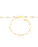 Choker Zircônias Oval Banhado a Ouro 18K